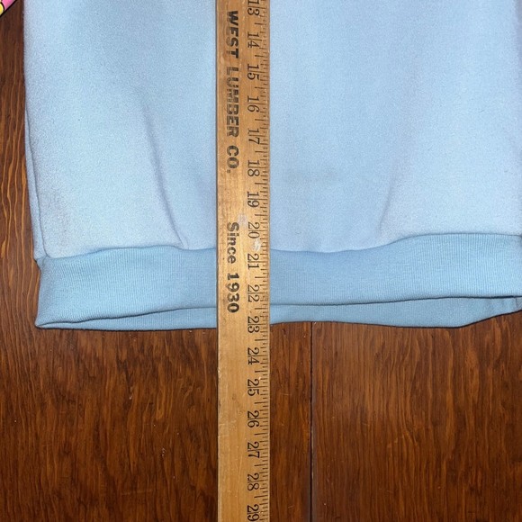 Light Blue Flying Crewneck Sweatshirt with Geometric Detailing Women size Medium - Picture 5 of 7
